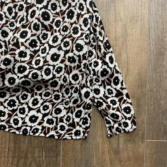 Diane von Furstenberg Target Girls Black White Floral Smocked Midi Dress 3T - Picture 5 of 9